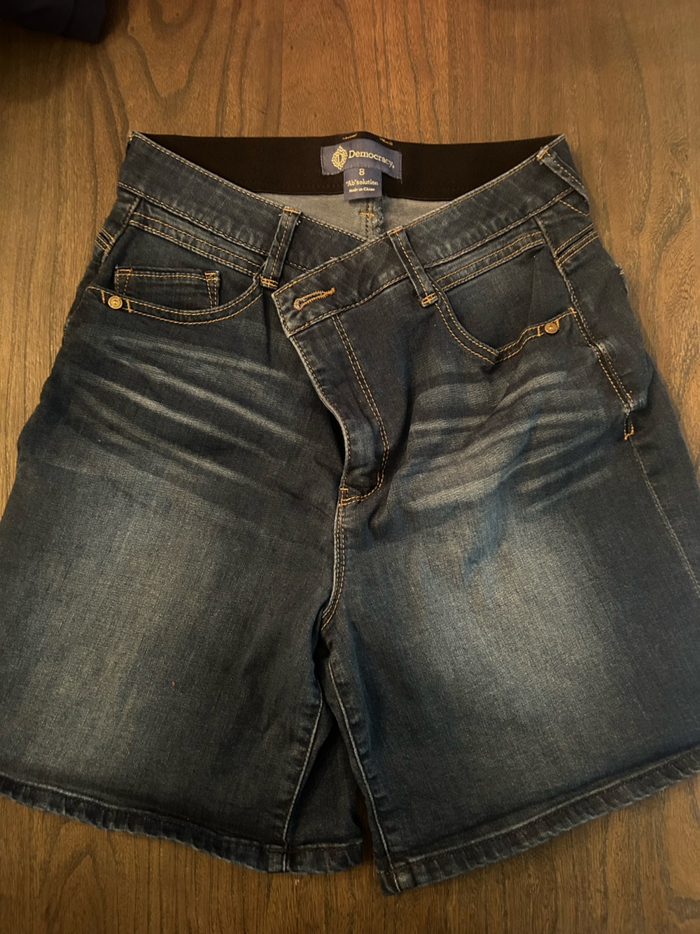 Democracy Women's Dark Blue Washed Jean Shorts